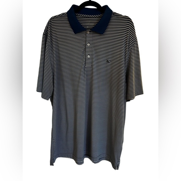 Vineyard Vines Performance Men's Blue/White‎ Striped Stretch Polo Shirt Size XL - Picture 1 of 6